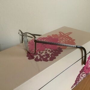 Versace women’s eyeglasses metal and plastic frame brown and tortoise 53/17/140
